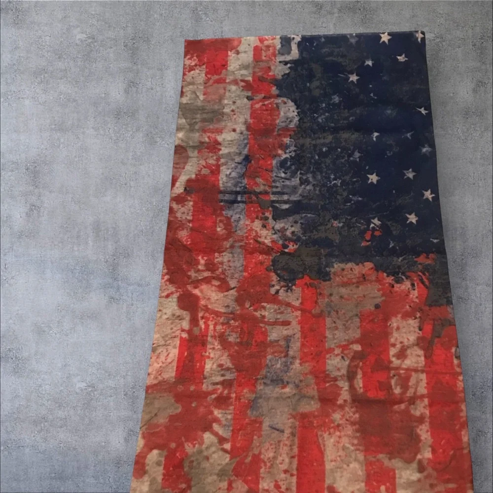 Patriotic Distressed Stars & Stripes 16 n 1 Neck Gaiter Face Cover Dust Mask